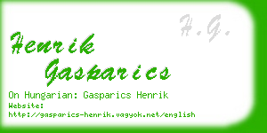 henrik gasparics business card